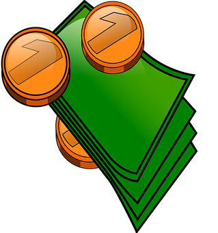 Cashand Coins Illustration PNG