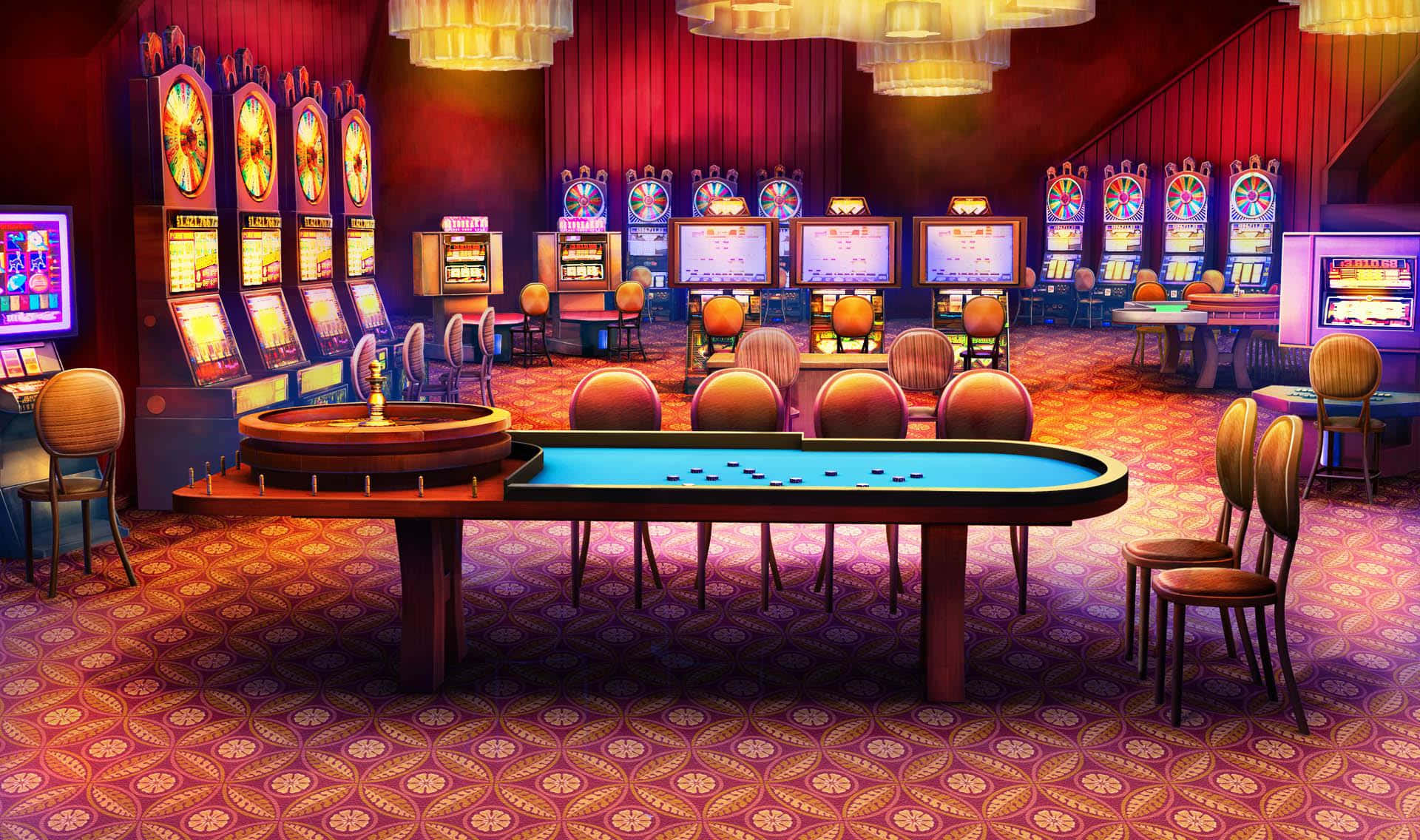 Online Gambling Table Casino Background