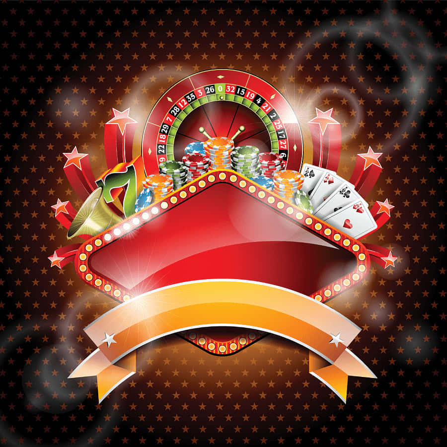 Dazzling Red And Black Casino Background