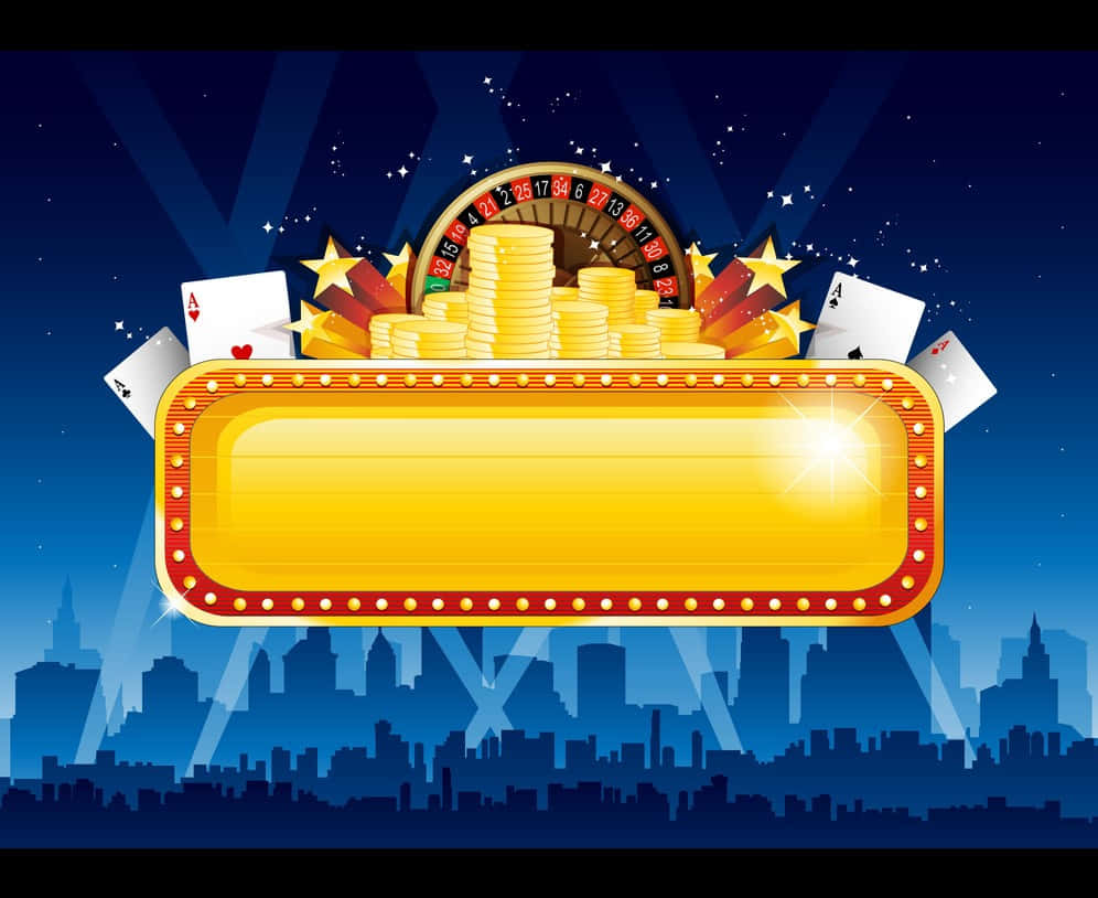 Stacked Gold Coins Casino Background