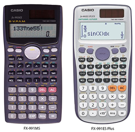 Casio Scientific Calculators Comparison PNG