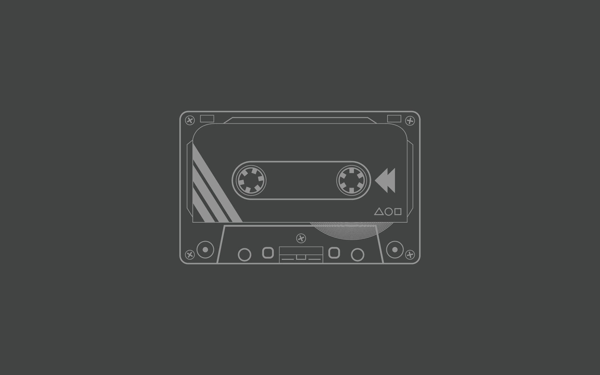 Cassette Tape Dark Gray Wallpaper