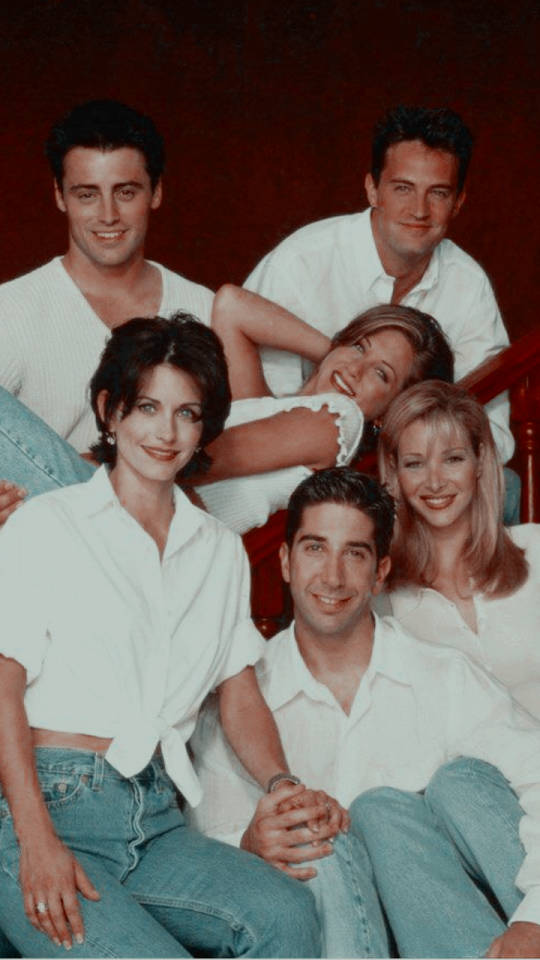 Cast Group Shot From Friends Phone Wallpaper