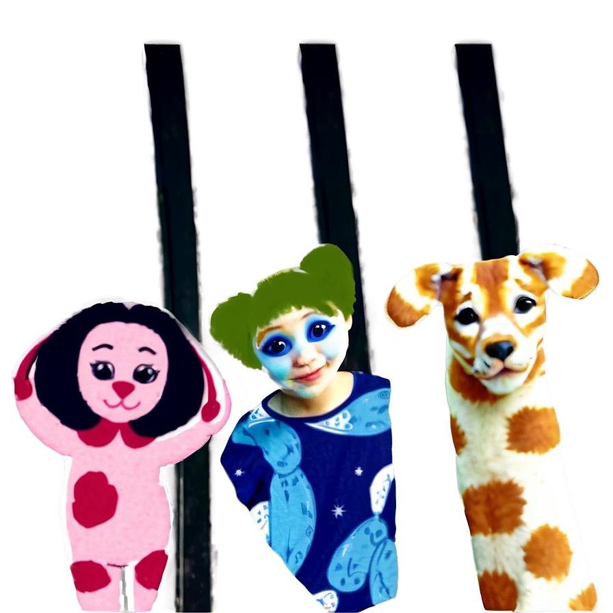 Cast With Animal Stickers Png Hpd PNG