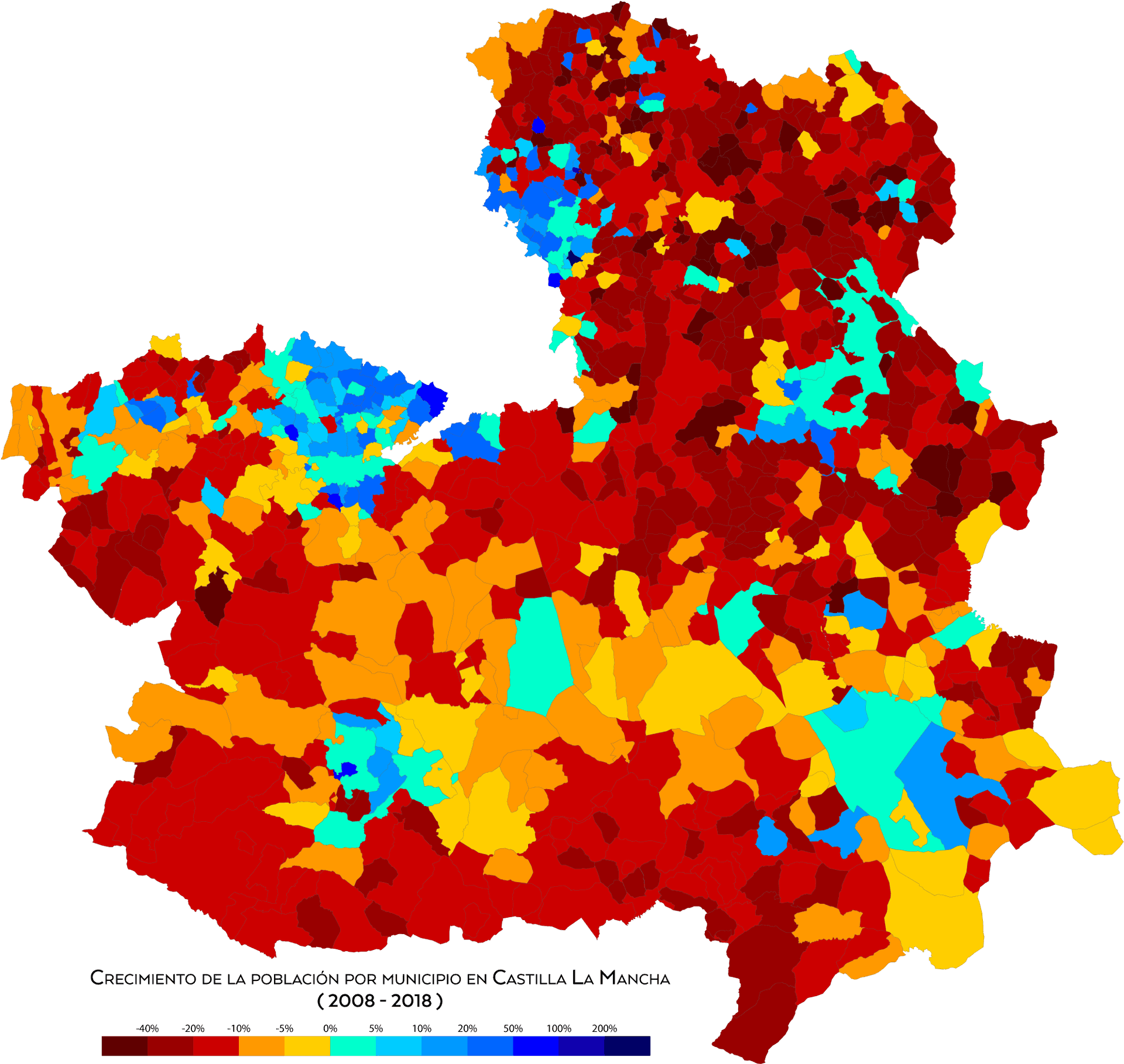 Castilla La Mancha Population Growth20082018 PNG