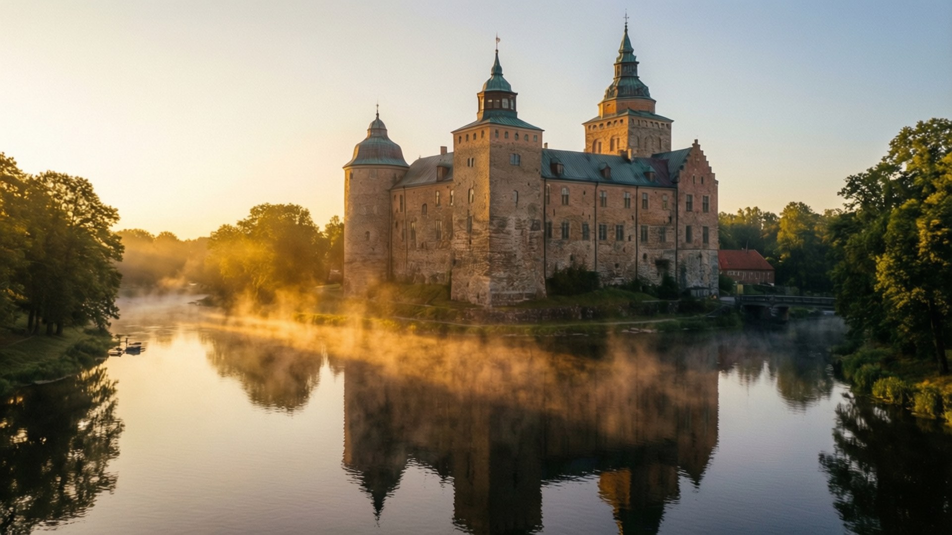 Slott i gryningen Bakgrundsbilder