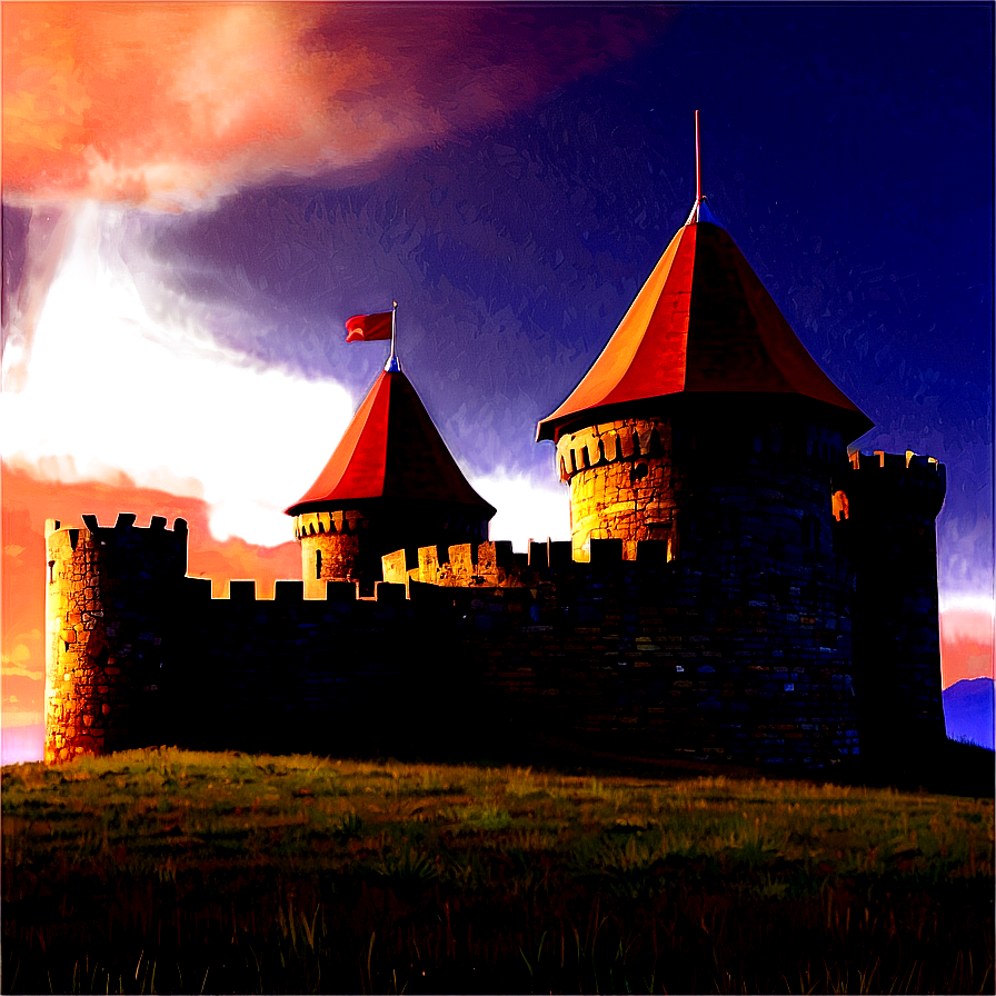 Download Castle At Dawn Png 92 | Wallpapers.com