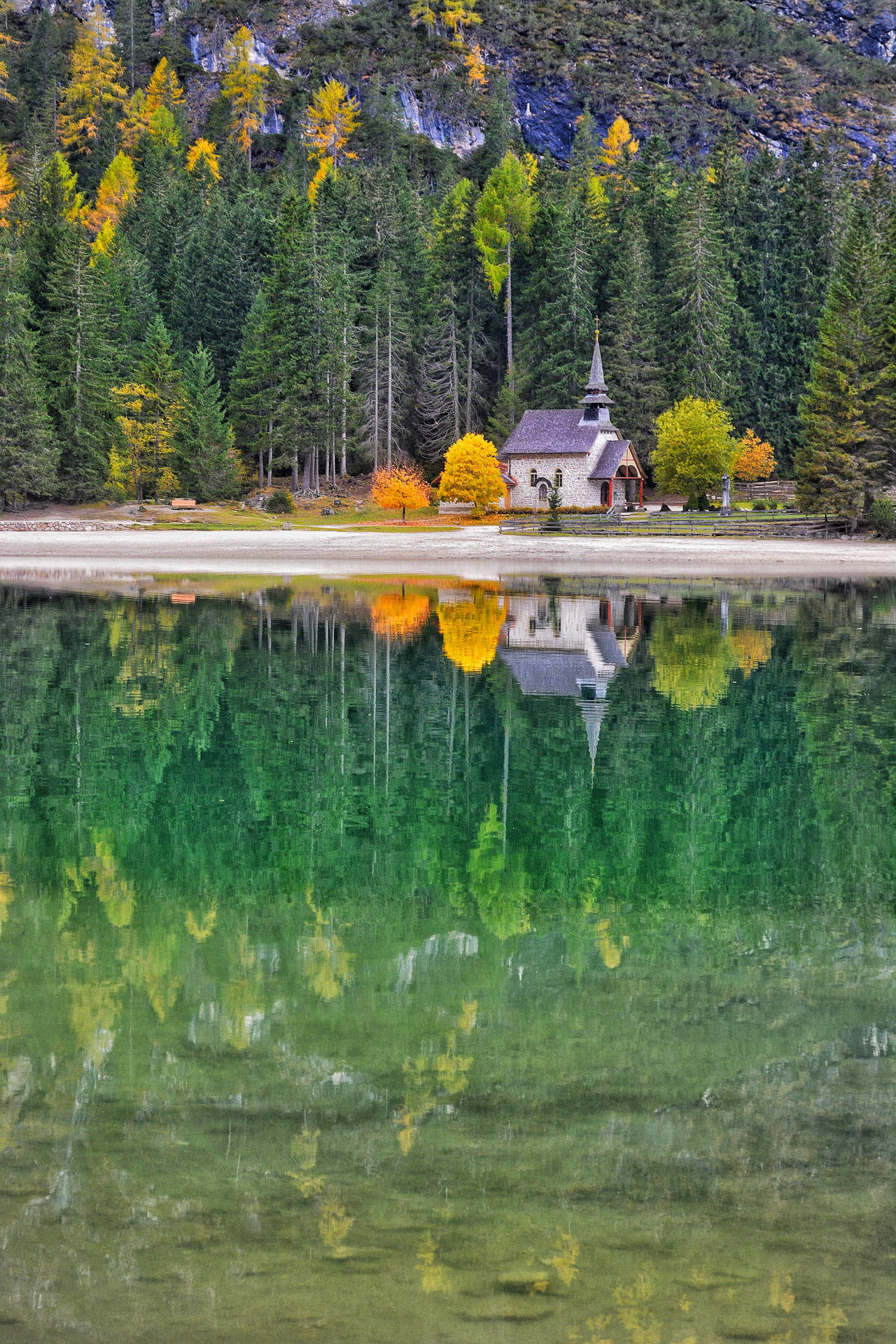 Castle, Autumn, Trees, Reflection