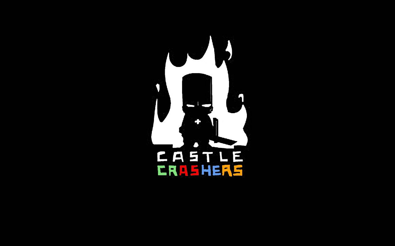 Castle Crashers Character Black And White Wallpaper