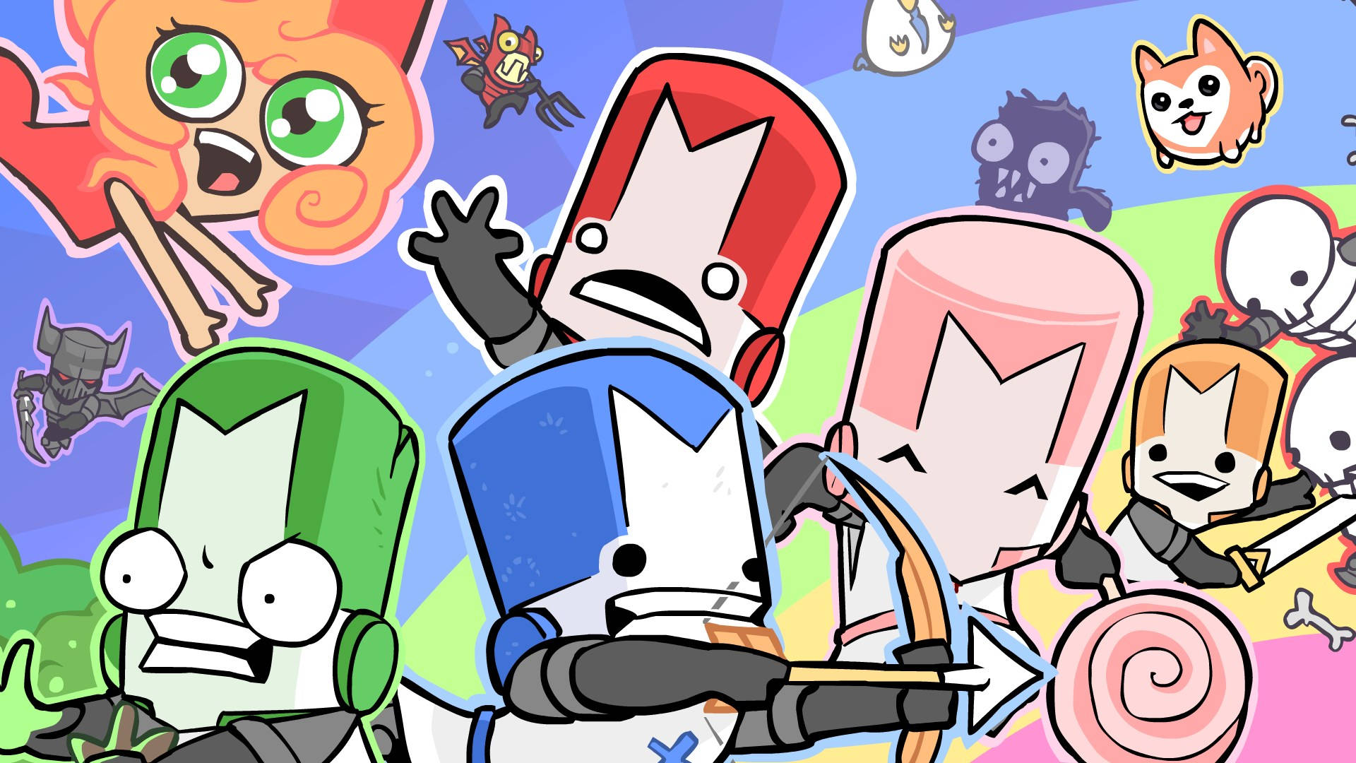Download Castle Crashers Characters In Colors Wallpaper