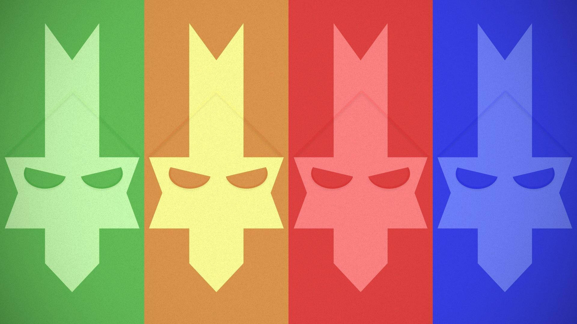 Castle Crashers Four Knights Faces Wallpaper