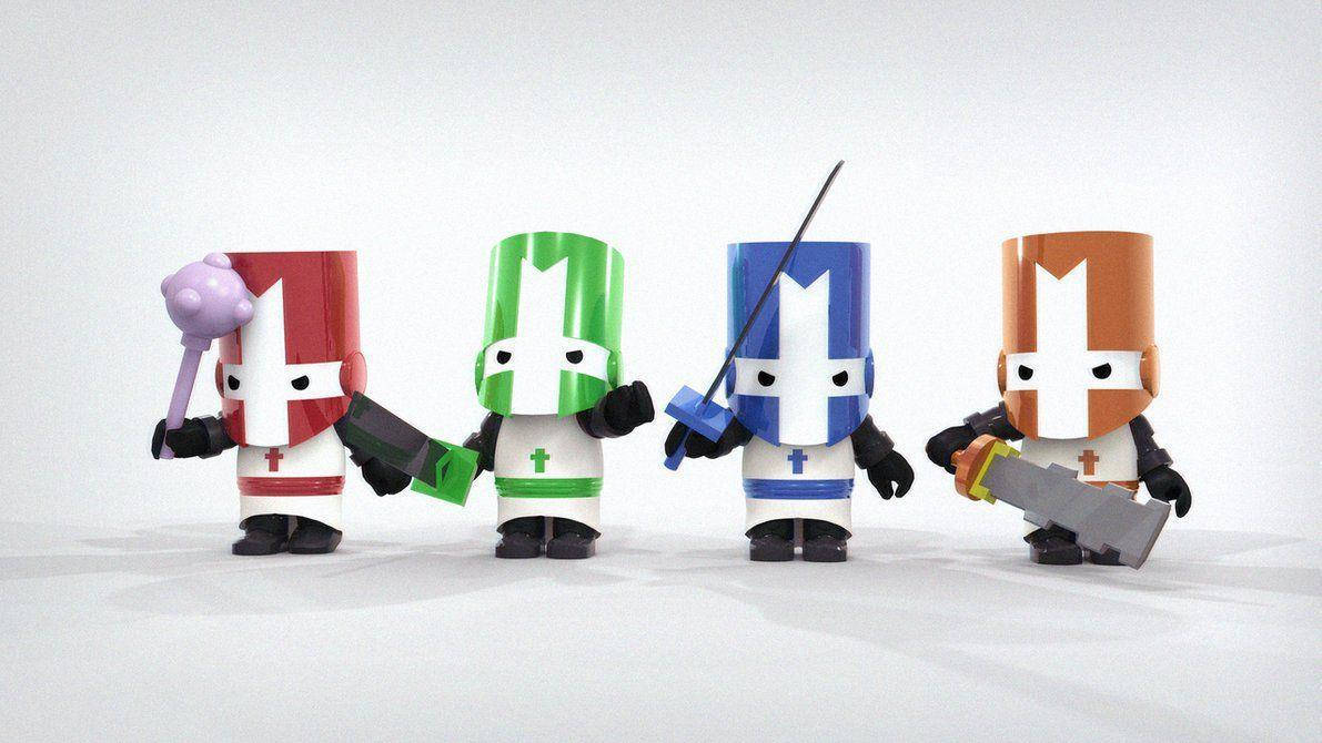 Castle Crashers Four Knights Weapons Wallpaper