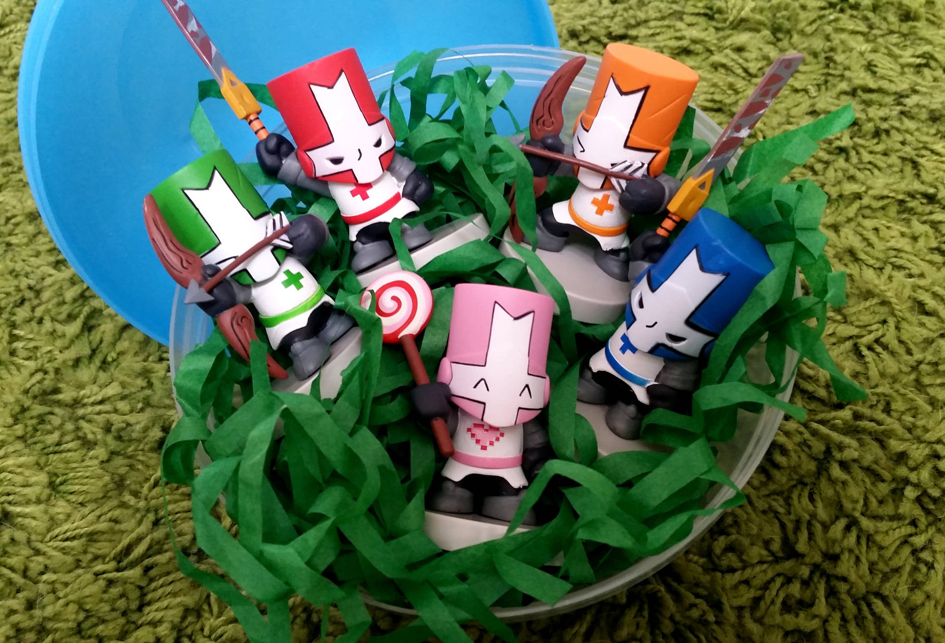 Castle Crashers Knights Figurines Wallpaper
