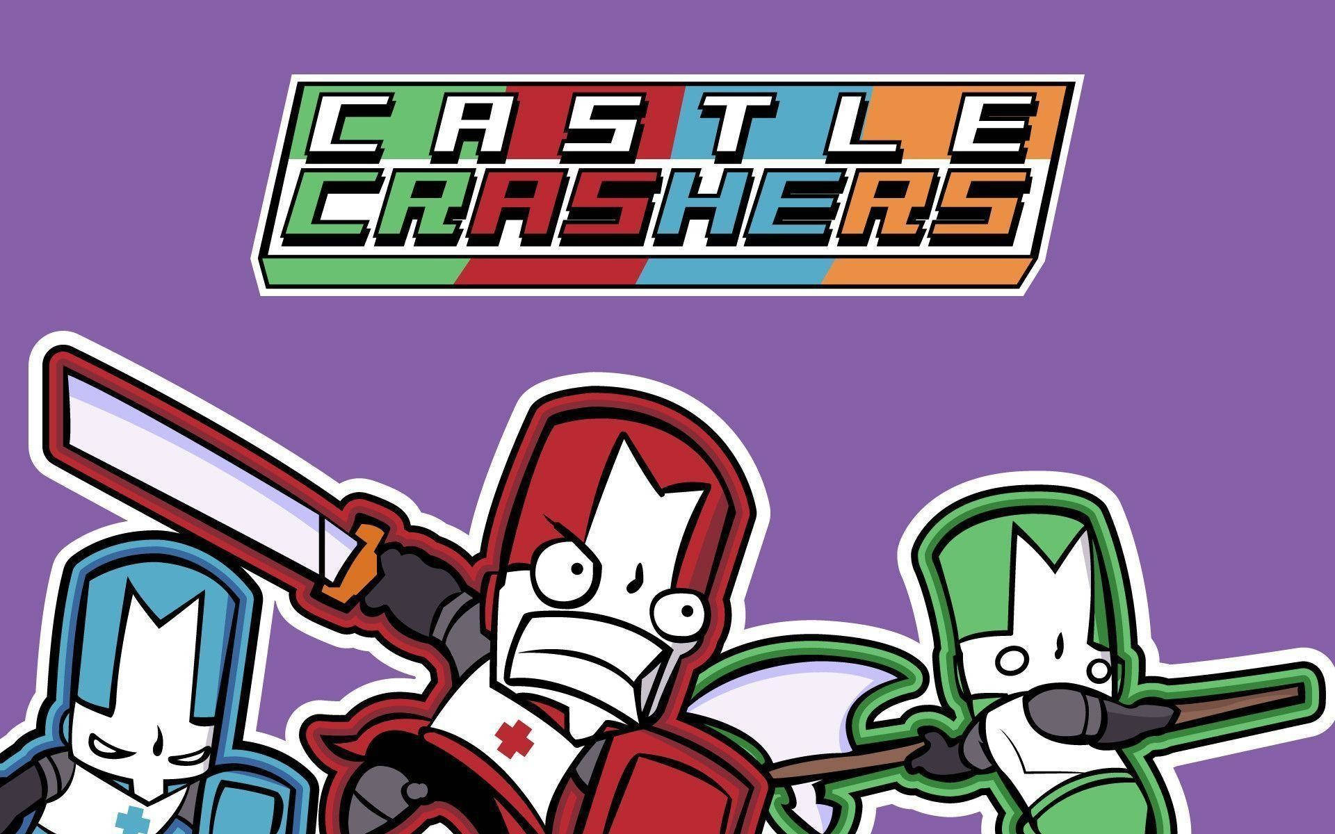 Castle Crashers Knights Purple Wallpaper