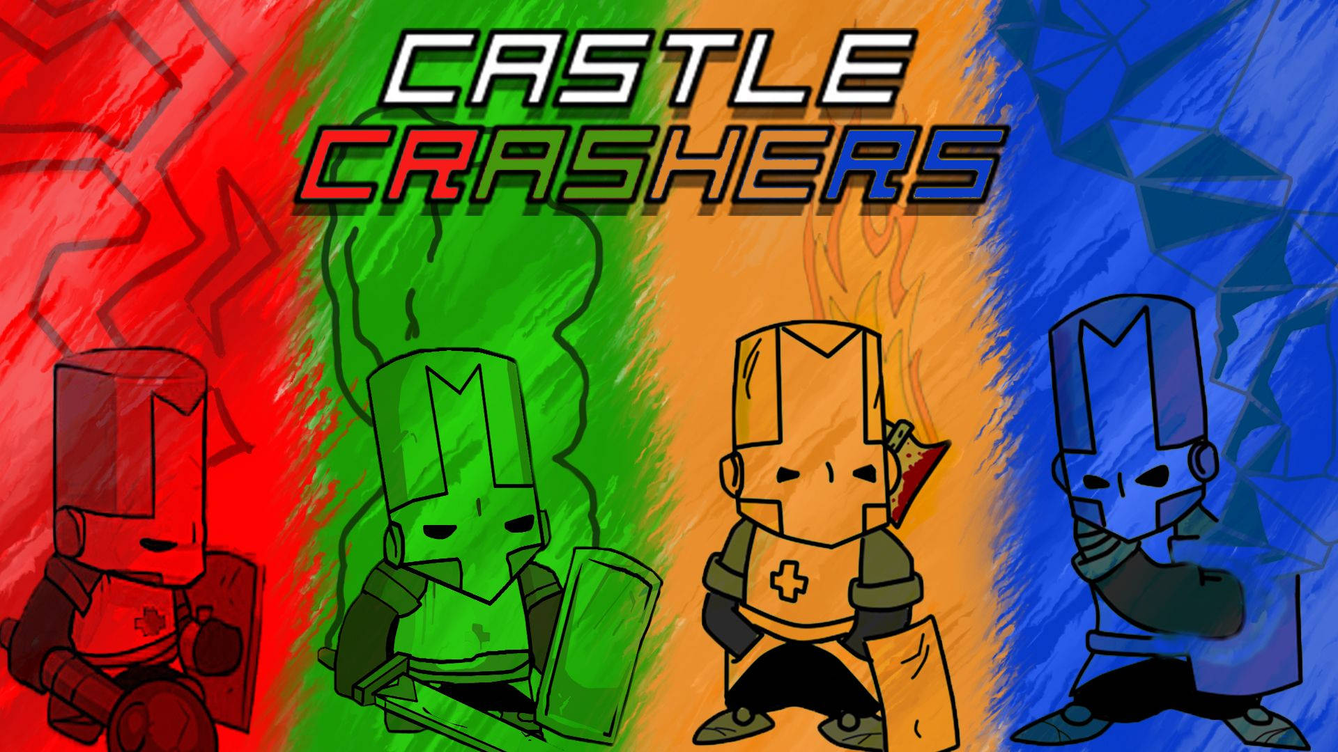Castle Crashers Knights Skitse Wallpaper