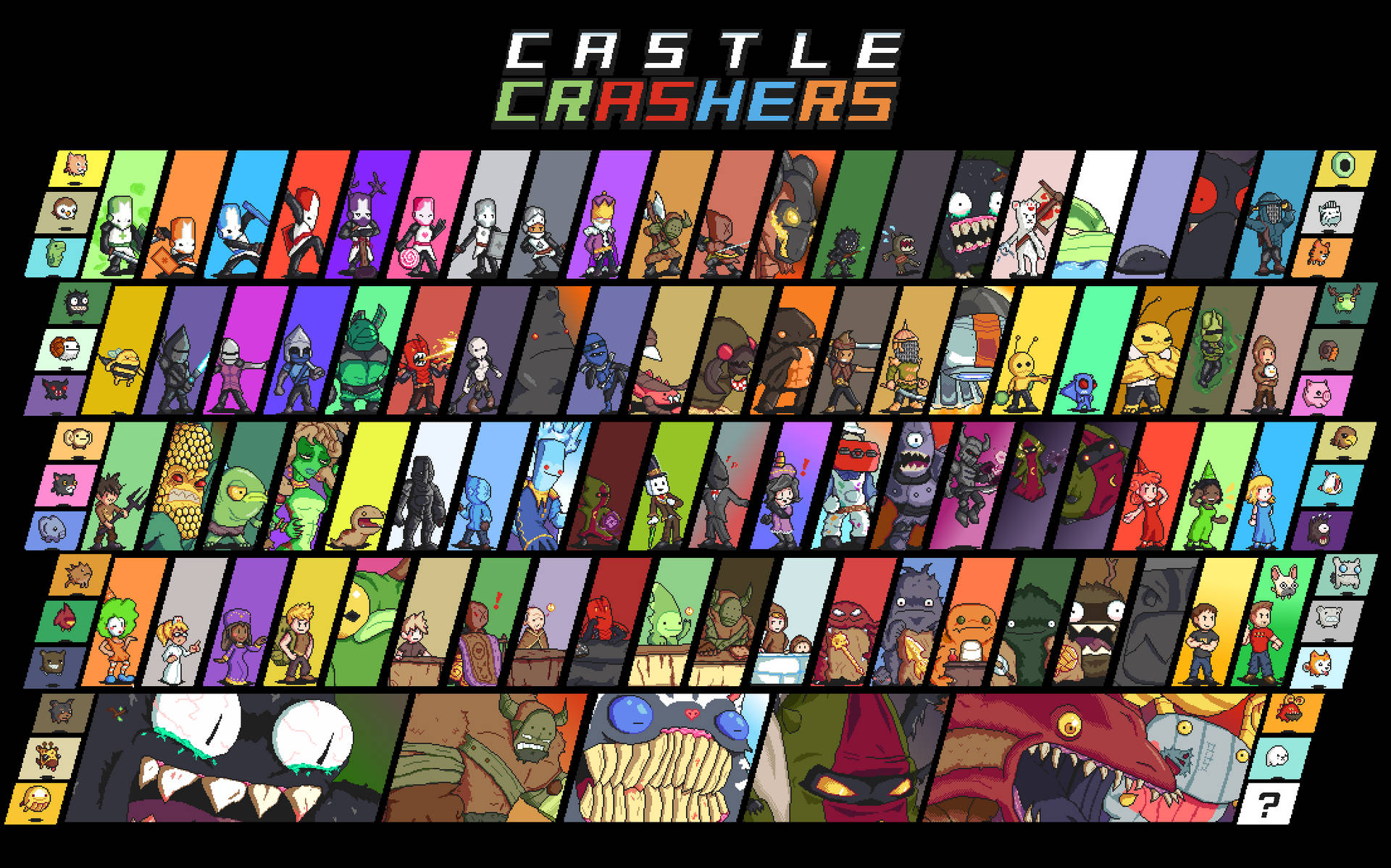 Castle Crashers Set Of Characters Wallpaper