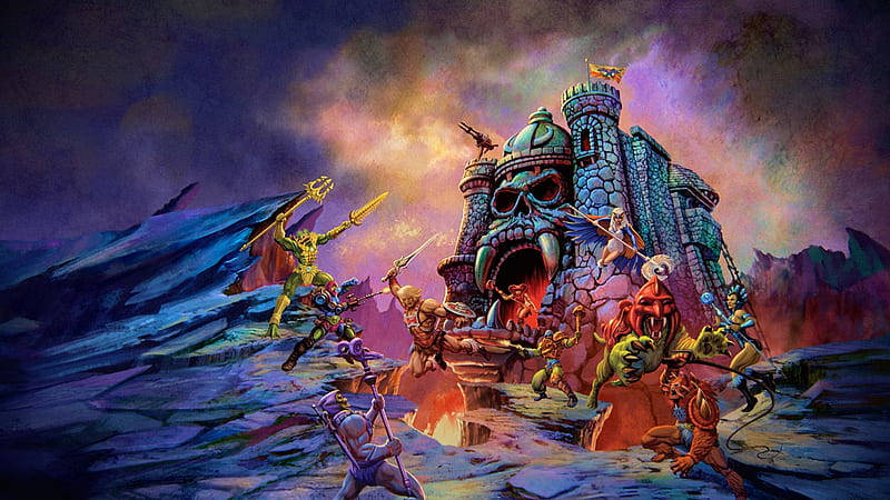Majestic view of Castle Grayskull from He-Man and the Masters of the Universe Wallpaper