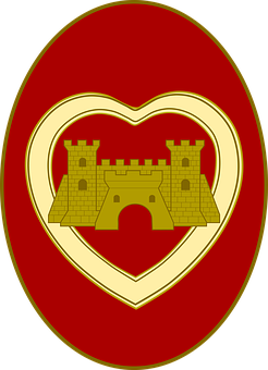 Castle In Heart Emblem PNG