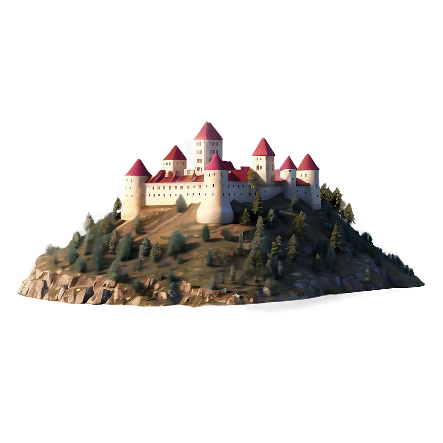 Castle On Hill Png Byg PNG