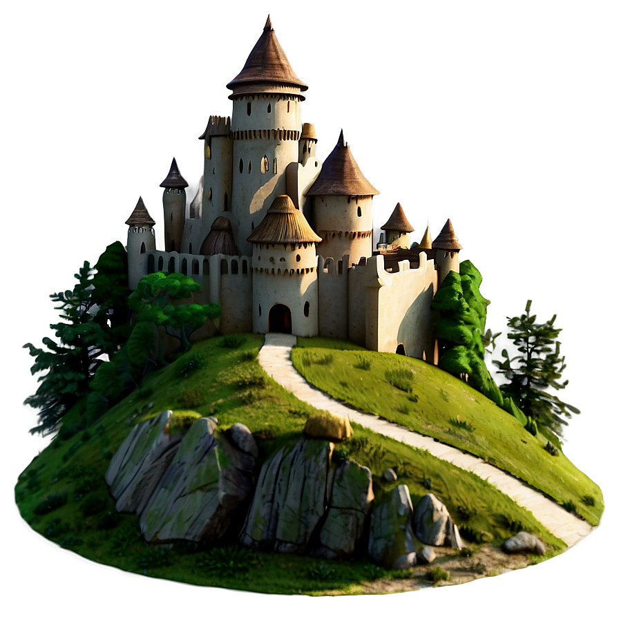 Castle On Hill Png Yqq PNG