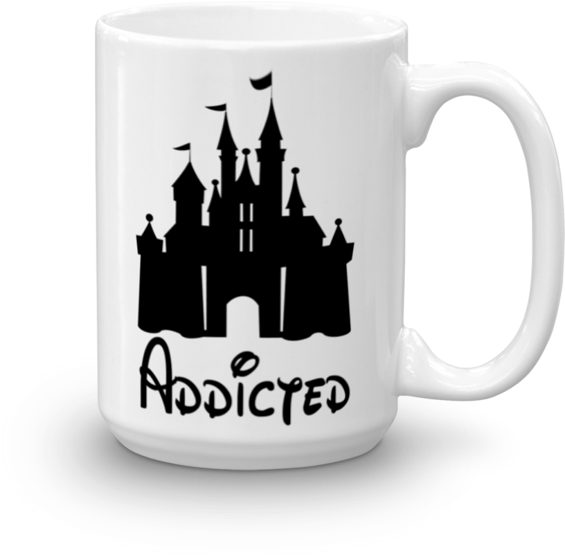 Castle Silhouette Mug Design PNG