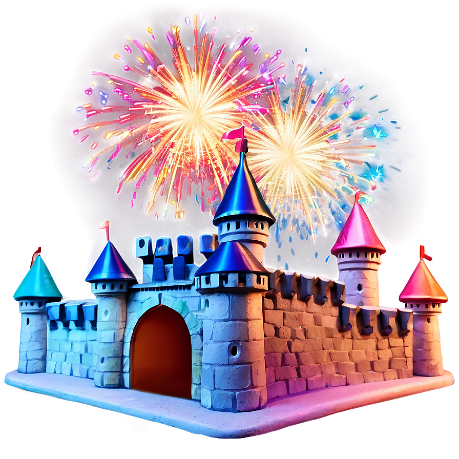 Castle With Fireworks Png 51 PNG