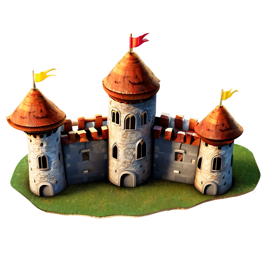 Castle With Towers Png 05032024 PNG