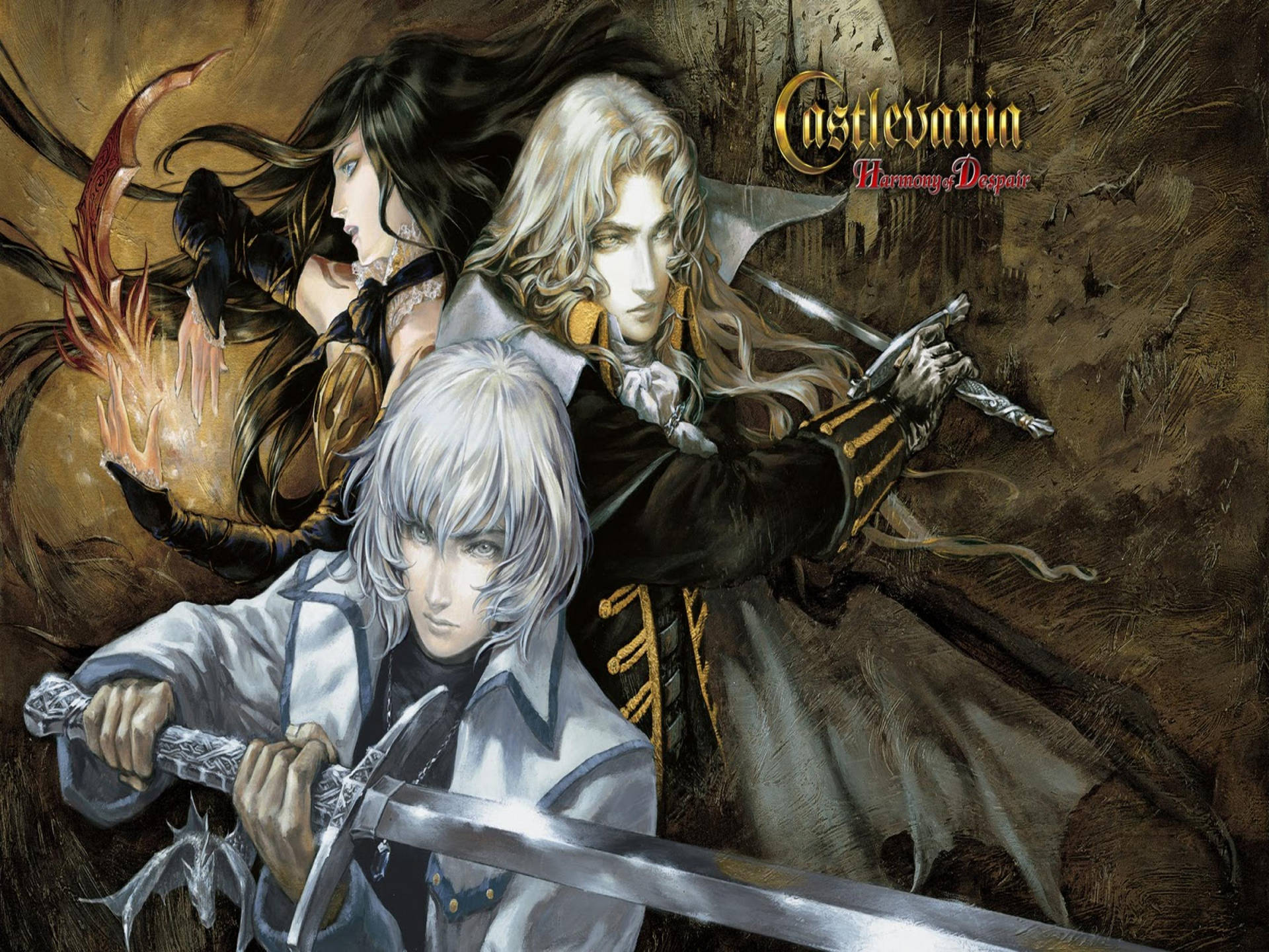 Three legendary heroes from the iconic Castlevania Series Wallpaper