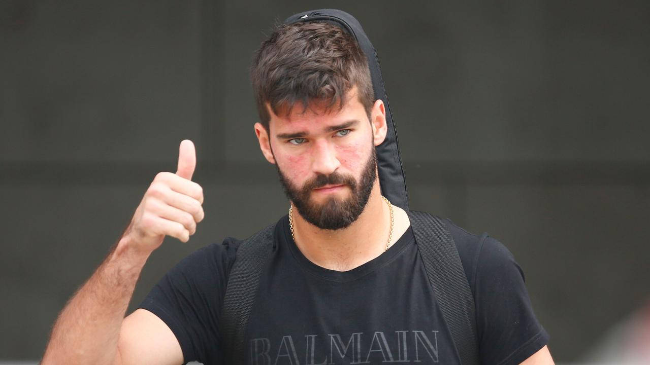 Casual Alisson Becker Thumbs Up Sign Wallpaper