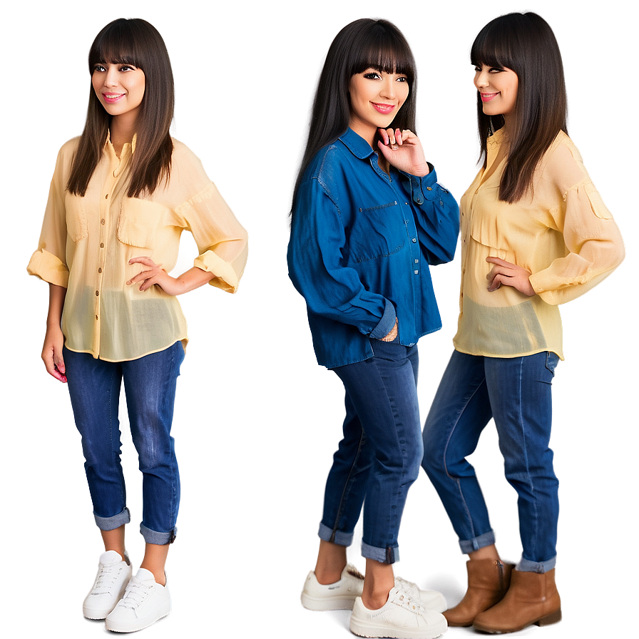 Casual Bangs Style Png 96 PNG