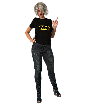 Casual Batman Fan3 D Character PNG