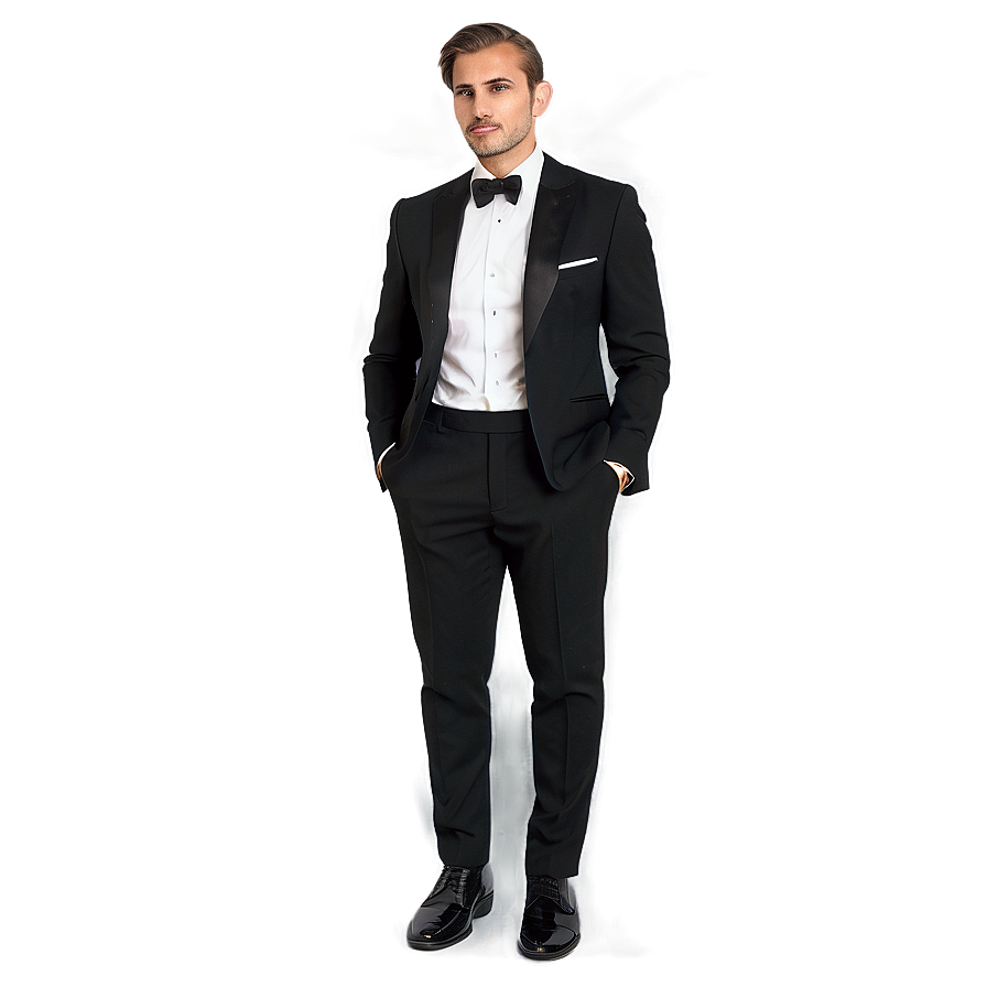 Casual Black Tie Look Png 32 PNG