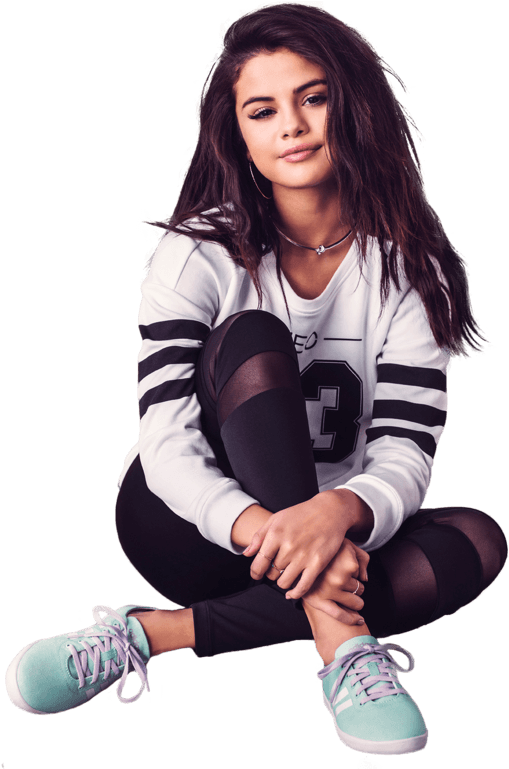 Casual Brunette Sitting Pose PNG