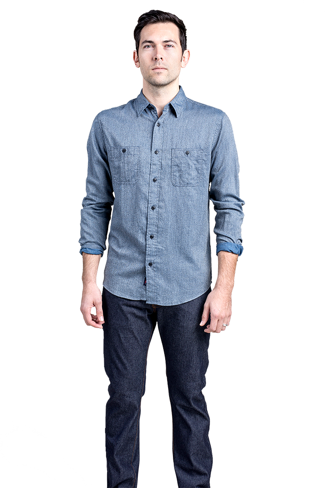 Casual Denim Shirtand Jeans Men's Fashion PNG