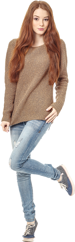 Casual Fashion Pose_ Female Model.png PNG