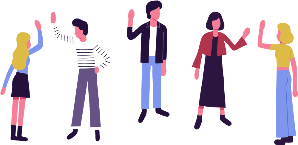Casual Greeting Illustration PNG