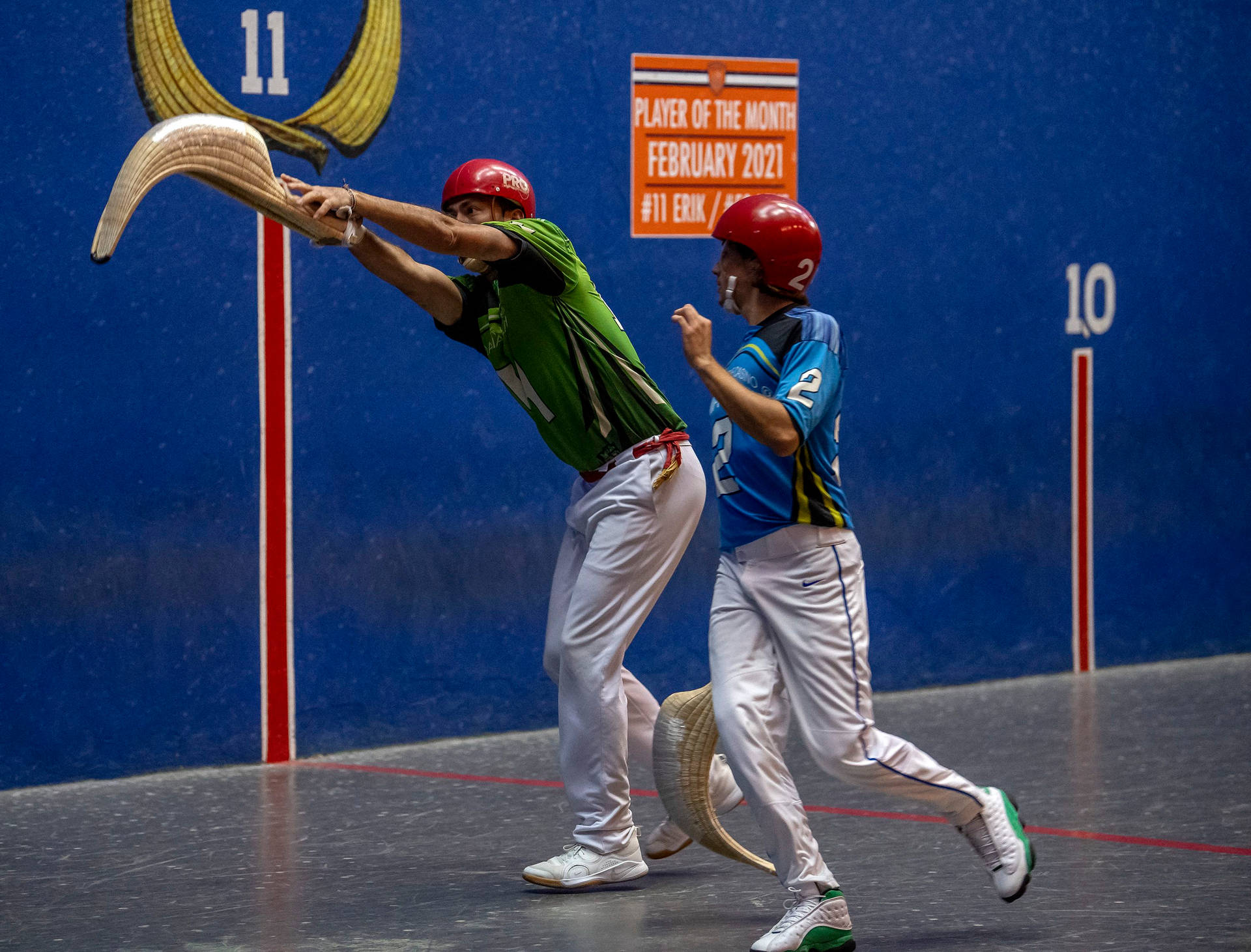 Exciting Action in Jai Alai Match Wallpaper