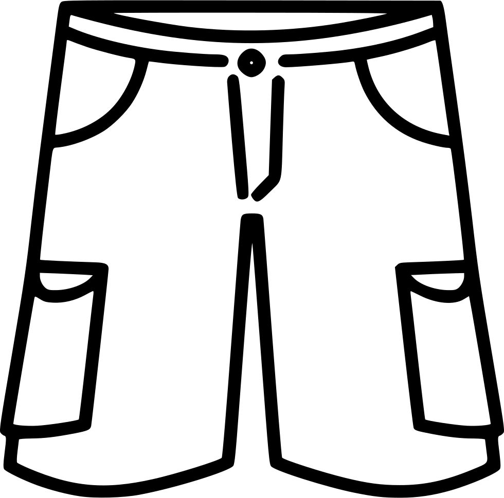 Casual Shorts Outline Graphic PNG