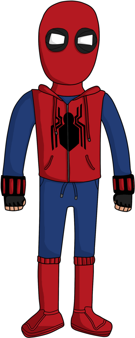 Casual Spider Man Cartoon PNG