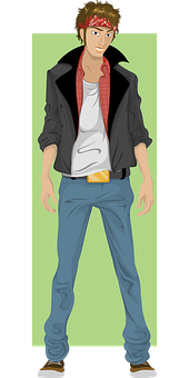 Casual Style Cartoon Man PNG