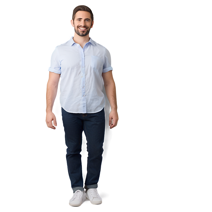 Casual White Man Png 06122024 PNG