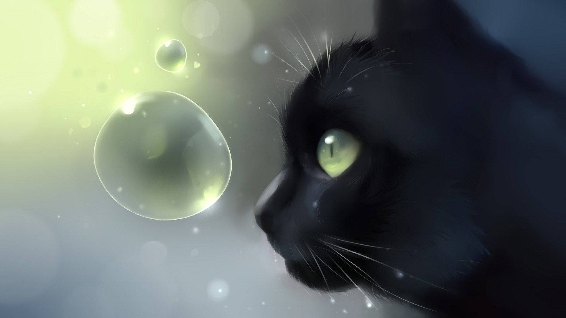 Katzenkunstgrüne Augenkatze Wallpaper