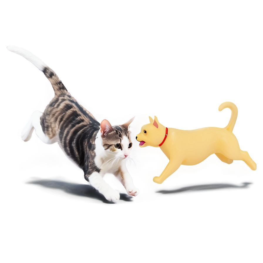 Download Cat Chasing Dog Png 16 | Wallpapers.com