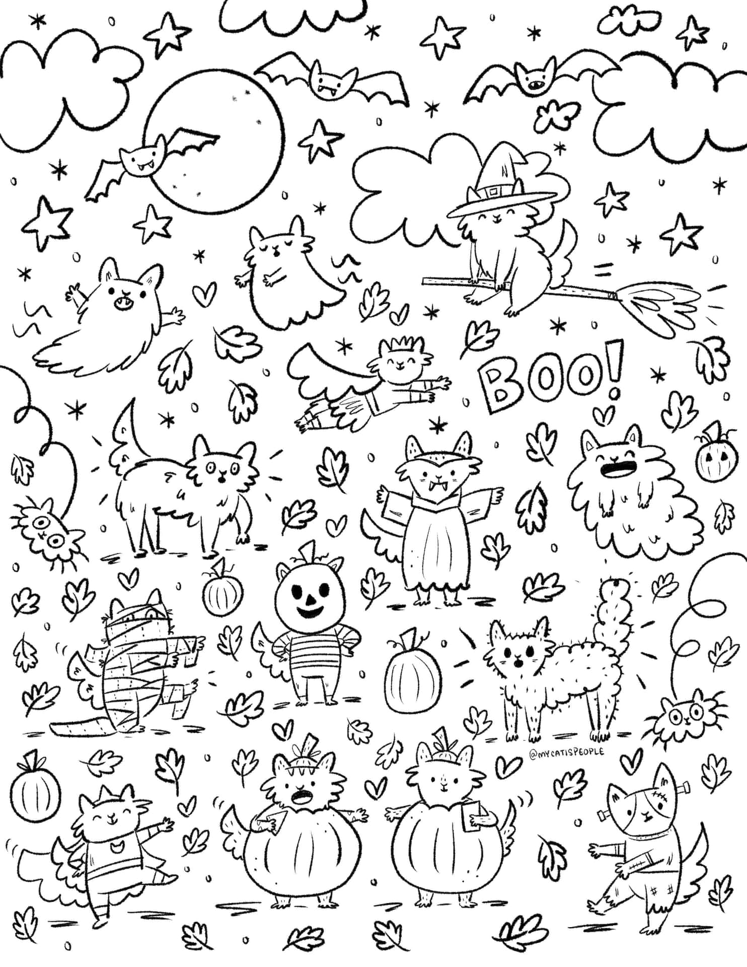 Grown Up Cat Coloring Pictures