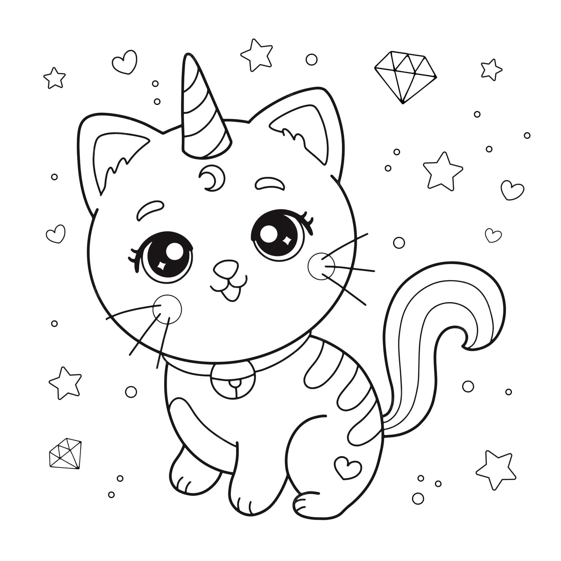 Kids Cat Coloring Pictures