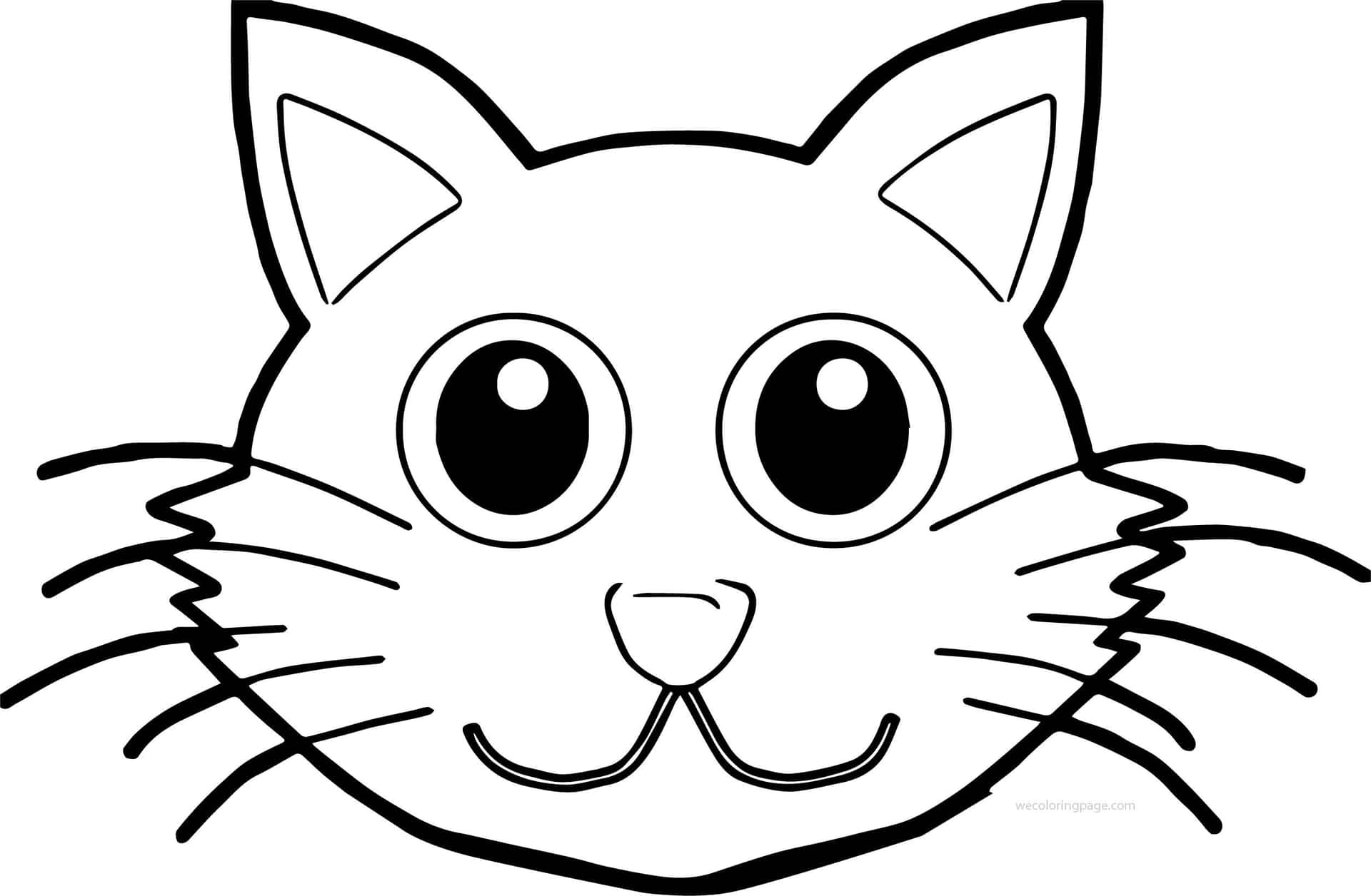 Imágenespara Colorear De Gatos Con Ojos Brillantes