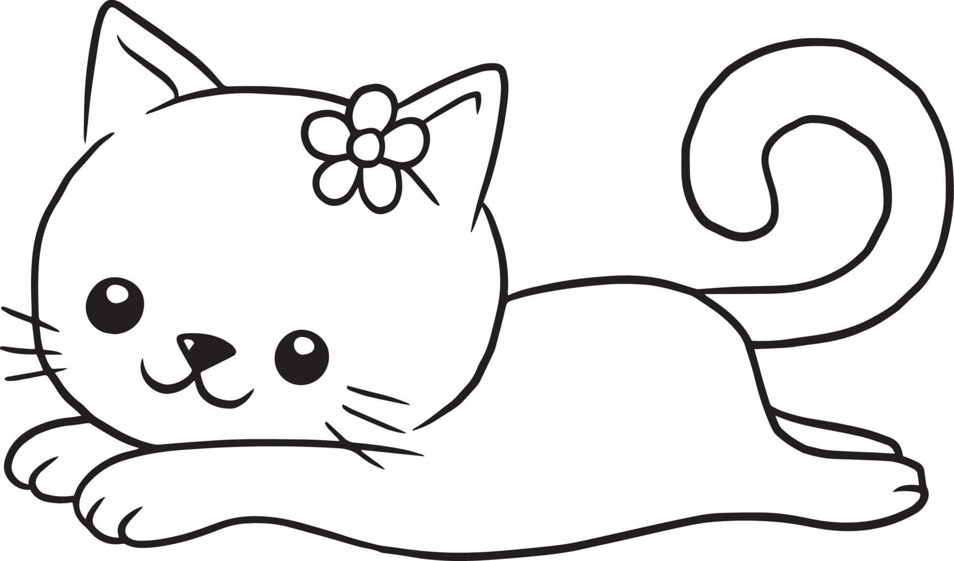 Happy Cat Coloring Pictures