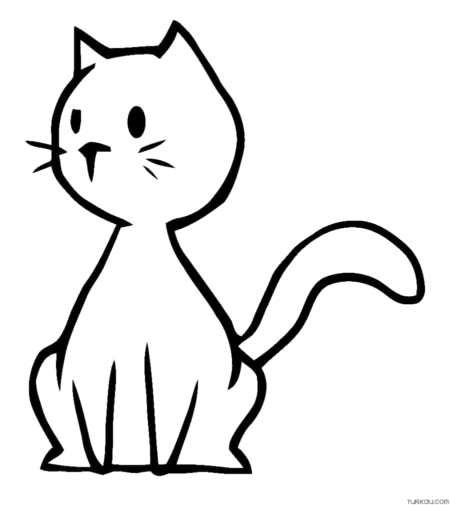 Cat Coloring For Children Pictures