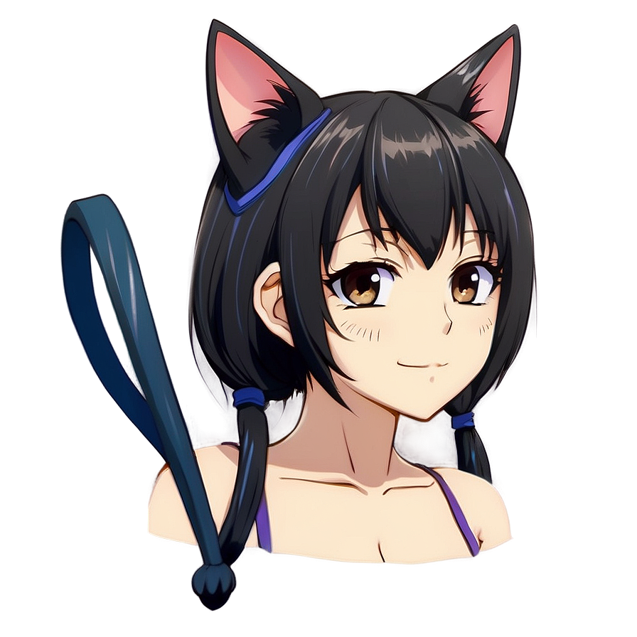 Cat Ears Anime Character Png 05042024 PNG