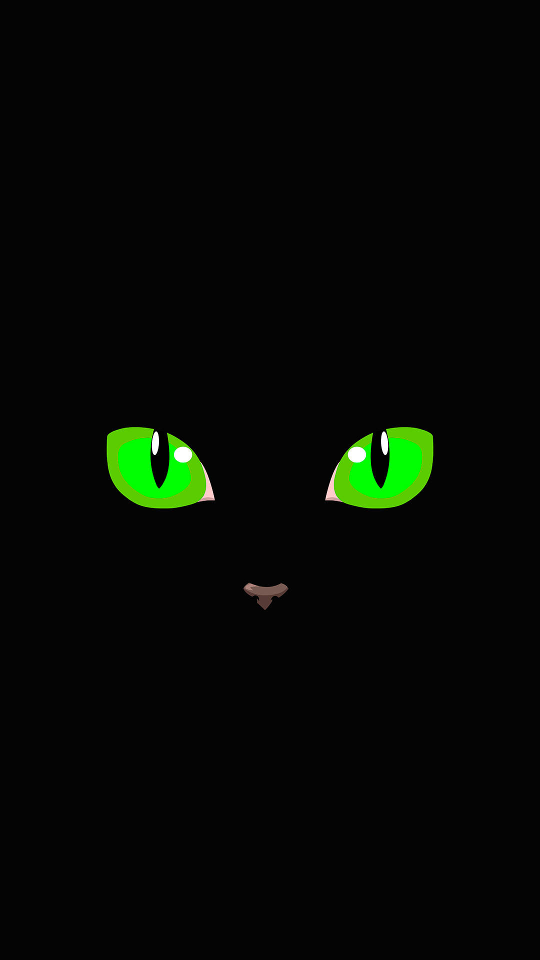 Cat Eyes OLED Phone Wallpaper